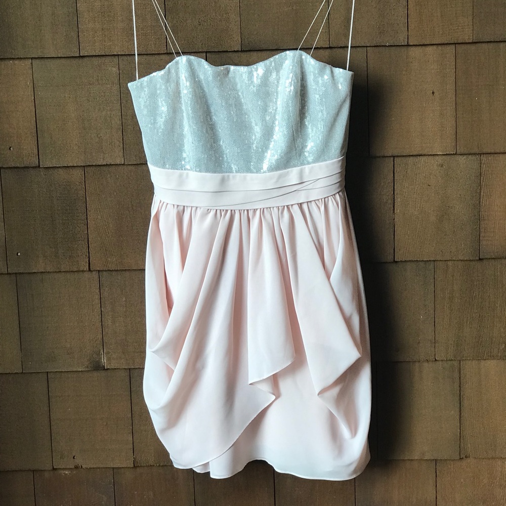 Strapless Pink Cocktail Dress
